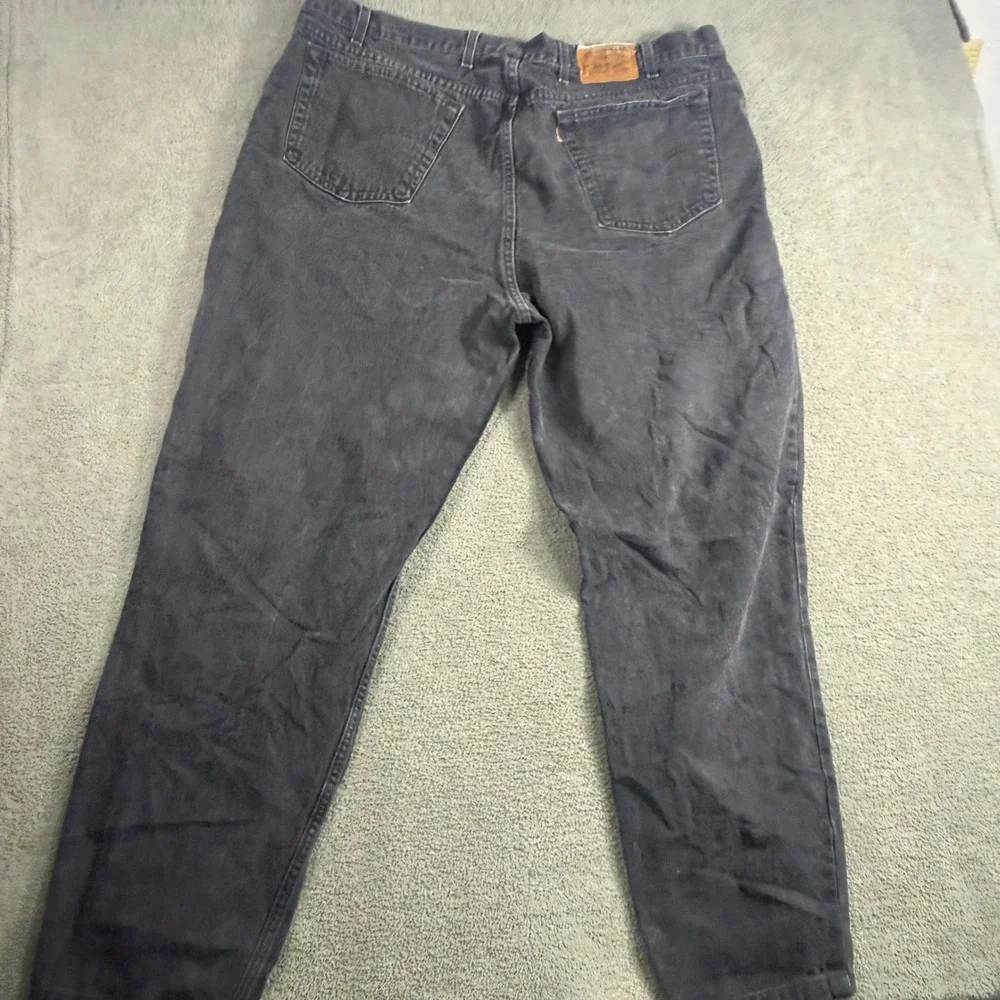Levis Loose Fit Jeans Faded Black Denim Straight Leg Mens 46x34 Made in Mexico